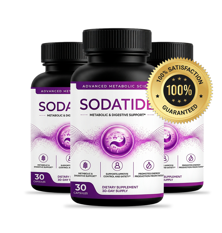 Sodatide bottles with satisfaction guarantee